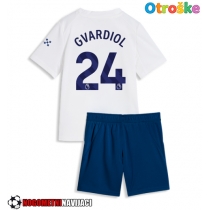 Otroške Nogometnih dresov Manchester City Josko Gvardiol #24 Tretji 2026-27 Kratki rokavi (+ hlače)